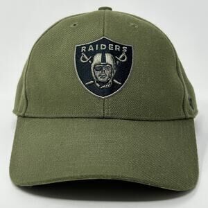 Las Vegas Raiders Hat Baseball Cap OD Olive Green 47 Brand Strapback Military